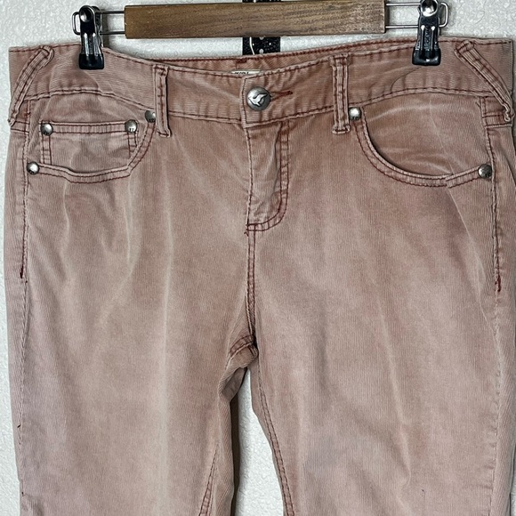 Free People Cord Roller Skinny Size 31 Washed Red Women’s Natural - Picture 5 of 9